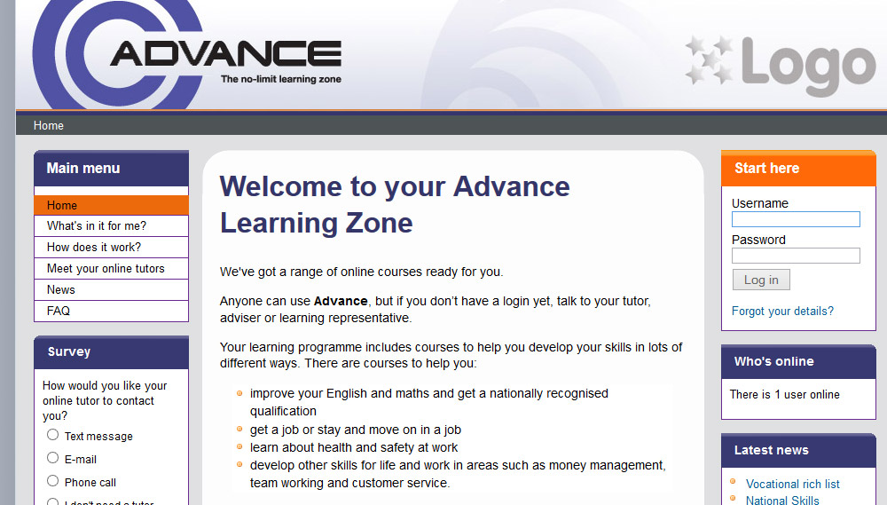 Project: Advance Learning Zone